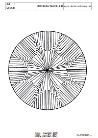 Mandala boyama sayfaları